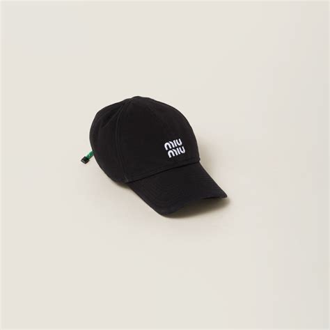 Black/emerald Green Denim Baseball Cap 